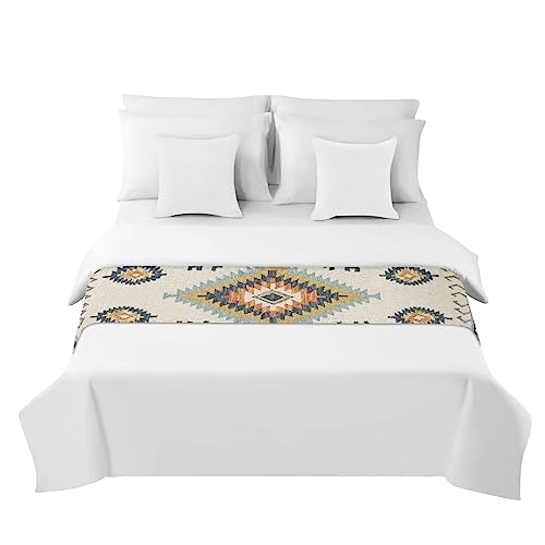 ZFRXIGN Southwestern Bed Runner King Boho Western Bed Scarf Bedding Set Aztec Bed Throw Blanket Rug for Foot of Bed Decoration for Home Hotel Native American Tribal ZFRXIGN