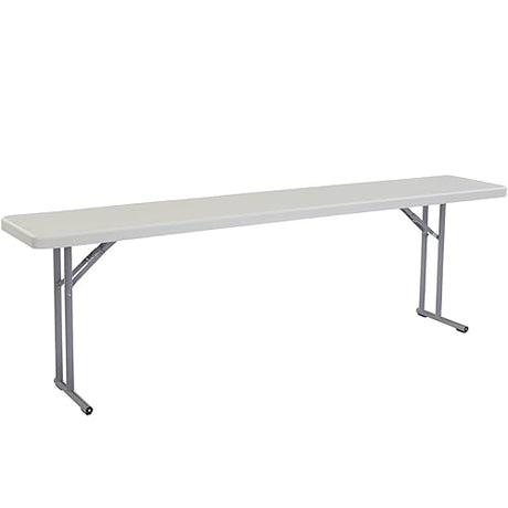 Seminar Folding Table by National Public Seating – 18x96 Portable, Heavy-Duty Foldable Table Indoor/Outdoor Table for Office, Conferences & Training Rooms – Lightweight & Durable, Speckled Gray National Public Seating