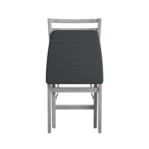 COSCO Contoured Back Wood Folding Chair, 2-Pack, Gray Wash COSCO