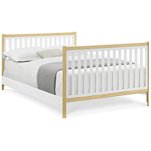 Delta Children Tribeca 4-in-1 Baby Convertible Crib, Bianca White/Natural - WoodArtSupply