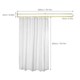 Gtouse Privacy Curtains for Room Divider, Metal Support Wall Mounted Privacy Curtain, U-Shape Portable Room Divider Curtains for Fitting Room Beauty Salon Bedroom and Hospital,1 Panel, 7.54ft (White) Gtouse
