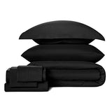 CozyLux Twin Comforter Set with Sheets Black - 5 Pieces Bed in a Bag Twin, All Season Bed Set for Girls and Boys, Bedding Set with Down Alternative Comforter, Sheets, Pillowcase & Sham CozyLux