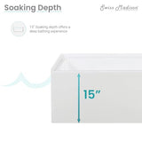 Swiss Madison Well Made Forever Voltaire 48"x32" Acrylic White, Alcove, Left Hand Drain, Apron Bathtub Swiss Madison