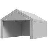 VEVOR Carport Replacement Canopy Cover, 13 x 20 ft Potable Garage Tent Top Tarp with Sidewalls, UV-Resistant & Waterproof, Heavy Duty Car Shelter Tarp with Ball Buggees, Grey, Frame Not Included VEVOR