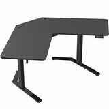 VIVO Electric Corner L-Shaped 55 x 55 in Standing Desk, Memory Height Adjustment, Black Top Black Frame, DESK-E1L110B VIVO