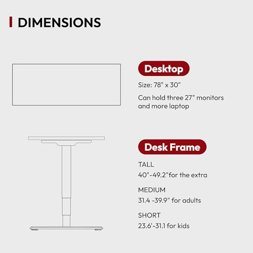 SANODESK Standing Desk 3 Stages Dual Motor 60 inch Whole-Piece Real Bamboo Desktop Height Adjustable Desk for Home Office Stand Up (Black Frame/ 60" Curved Natural Bamboo Top) SANODESK