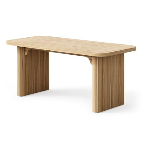 LITTLE TREE 62-Inch Home Office Computer Desk, Large Writing Desk with Textured Double Base, 5 ft Conference Meeting Seminar Table for Office LITTLE TREE