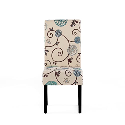 Christopher Knight Home Pertica Fabric Dining Chairs, 2-Pcs Set, Polyester White And Blue Floral Christopher Knight Home
