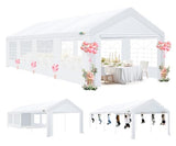 COBIZI 10x30 Party Tent Heavy Duty, Large Outdoor Wedding Tents for Parties with 8 Sidewalls & Built-in Sandbags,Waterproof Event Canopy Gazebo Commercial Tent for Carport,Camping,Patio,Windproof COBIZI