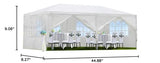 10'x20' Party Tent,Outdoor Wedding Party Canopy Tent with 6 Removable Sidewalls,Heavy Duty Gazebo for Parties Garden Patio and Backyard MegaChoice