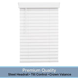 Lotus & Windoware Cordless, 2 Inch Faux Wood Blind, 14" Wide x 84" Long, Window Blinds, Blinds & Shades, Blinds for Indoor Windows, Smooth, Bright White - 14" x 84",Bright White LOTUS & WINDOWARE