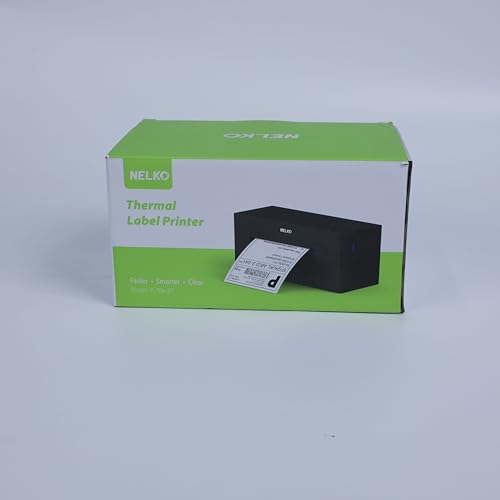 Nelko Bluetooth Thermal Shipping Label Printer, Wireless 4x6 Shipping Label Printer for Shipping Packages, Support Android, iPhone and Windows, Widely Used for Amazon, Ebay, Shopify, Etsy, USPS