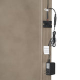 Bekeknlny Modern Queen Murphy Bed with Desk, Storage Shelves and Cabinets, Hidden Wall Bed for Space-Saving Home Office (Gray/H10) Bekeknlny