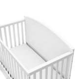 Graco Bellwood 5-in-1 Convertible Crib with Drawer (White) - GREENGUARD Gold Certified, Full-Size Storage Drawer, Converts to Toddler Bed and Full-Size Bed STORK CRAFT