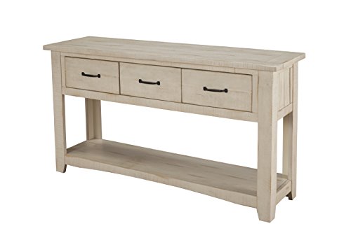 Martin Svensson Home Rustic Sofa Table, Antique White - WoodArtSupply