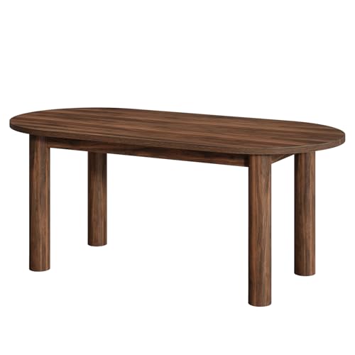 Tribesigns 5.3 ft Oval Conference Table, 63 Inches Curved Meeting Seminar Table for 4-6 People, Walnut Training Desk for Office Conference Room Tribesigns