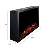 Modern Ember Highmark Traditional 44 Inch Built-in Smart Electric Fireplace Insert | Alexa/WiFi Enabled - Remote Included | Electric Firebox Heater with Multi-Color Flames | 1500W Modern Ember