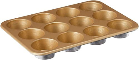 Nordic Ware Naturals Aluminum NonStick Muffin Pan, Twelve 2.75 Inch Cups Nordic Ware