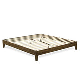 King Size Walnut Platform Bed Frame with Sturdy Hardwood Legs by East West Furniture East West Furniture