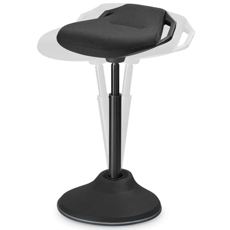 SONGMICS Ergonomic Wobble Stool, Height Adjustable Standing Desk Stool 23.6-33.3 Inches, Swivel Balance Chair with Non-Slip Base, Standing Chair, for Active Sitting, Office, Home, Ink Black UOSC02BK SONGMICS