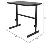 Correll 24"x36" Adjustable Height (34"-42") Standing Desk, Work Station, Montana Granite HP Laminate, Steel Frame, Made in The USA (CST2436-55) CORRELL, INC.