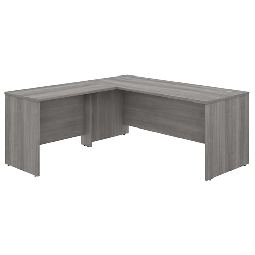 Bush Business Furniture Studio C 72W x 30D L Shaped Desk with 42W Return in Platinum Gray Bush Business Furniture