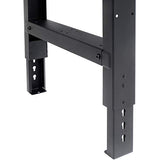 Global Industrial Adjustable Height Maple Butcher Block Square Edge Workbench, 1-3/4" Top, 60" W X 30" D, Black Global Industrial