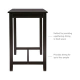 Linon Black 36 inch Counter Height Pub Claridge Table Linon