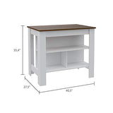 TUHOME Cala Kitchen Island Engineered Wood Kitchen Islands in Multi-Color Tuhome Furniture