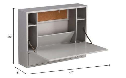 SEI Furniture Benwick Wall Mount Laptop Desk, Gray SEI Furniture