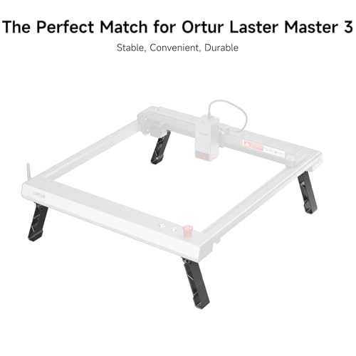 Ortur Foldable Feet (FFT1.0) for Ortur Laser Master 3 Laser Engraver – Raises Machine by 4.65'' (118mm), Easy Installation, Compatible with Rotary Roller Ortur