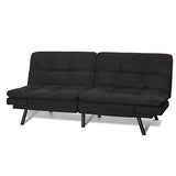 Mainstay.. Memory Foam Futon, Black Suede, Fabric, Wood, Metal + Free Clean Fabric Cloth (Black Suede) Mainstay