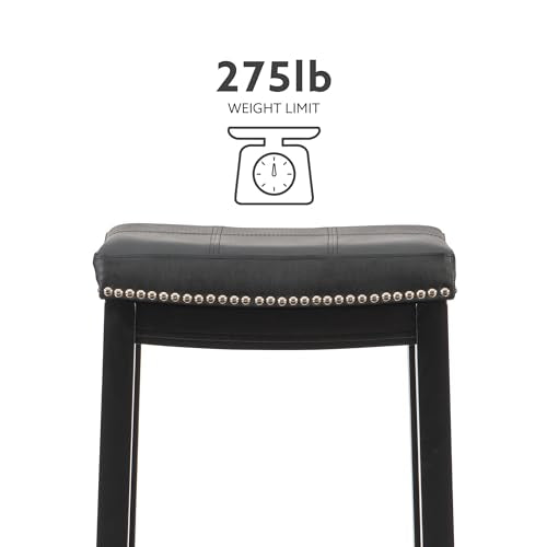 Linon Claridge Bar, Black Stool, 32" X 18.75" X 13" Linon