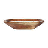 Restaurantware-Coco Casa 9.1 x 5.5 x 2 Inch Wood Dough Bowl Candle, 1 Hand Poured Bread Bowl Candle - Vanilla Fragrance, Double Wax Blend, Soy Wax Scented Candle, Wooden Wick Restaurantware