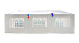 GOJOOASIS Canopy Tent Wedding Party Tent White Outdoor Gazebo (10' x 30' with 8 Walls) GOJOOASIS