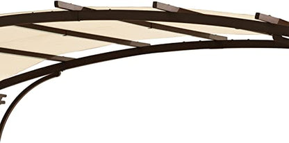 Universal Doubleton Steel Pergola Replacement Cover for Pergola Structures L-PG080PST, 85''x 208'' (Beige) - WoodArtSupply