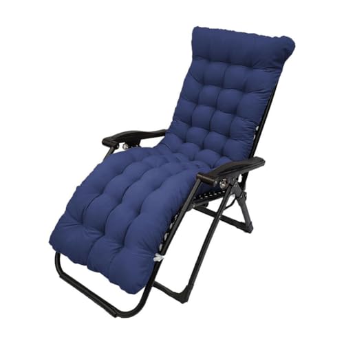 Pasrdqoyp Patio Chaise Lounger Cushion,61in Lounge Chair Recliners Chair Cushions,Thicker Padded Chaise Lounger Swing Bench Cushion for Outdoor Indoor Home Office (Navy Blue)