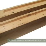 Modern Timber Craft Reclaimed Wood Fireplace Mantel Shelf | Solid Rustic American Barnwood with Floating Shelf Brackets | 2.75" Thickness | 84" L x 5" D, Oiled Modern Timber Craft