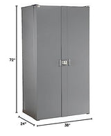 Global Industrial Bin Cabinet with 144 Red Bins, 38x24x72, Assembled Global Industrial
