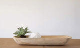 Creative Co-Op Paulownia Wood Oval Bowl | Brown | 22.75" L x 6" W x 3.25" H | Creative Co-Op