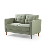 ZINUS Lauren Loveseat, Button Tufted Cushions, Easy, Tool-Free Assembly, Pear Green Zinus