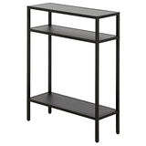 Henn&Hart 22" Wide Rectangular Console Table with Metal Shelves in Blackened Bronze, Entryway Table, Accent Table for Living Room, Hallway Henn&Hart