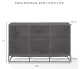 Crosley Furniture Enzo 6 Cube Record Storage Media Player Stand, Vinyl Records Holder, Black Crosley Furniture