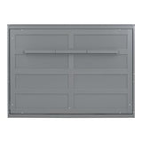 MERITLINE Full Horizontal Murphy Chest Bed,Wood Folding Grey Murphy Bed Cabinet for Adults No Box Spring Needed MERITLINE