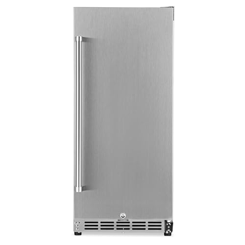 NewAir 15" Commercial Beverage Refrigerator | Weatherproof Stainless Steel Fridge | Built-In or Freestanding Outdoor Patio Fridge For Beer, Wine, Food NCR032SS00 NewAir