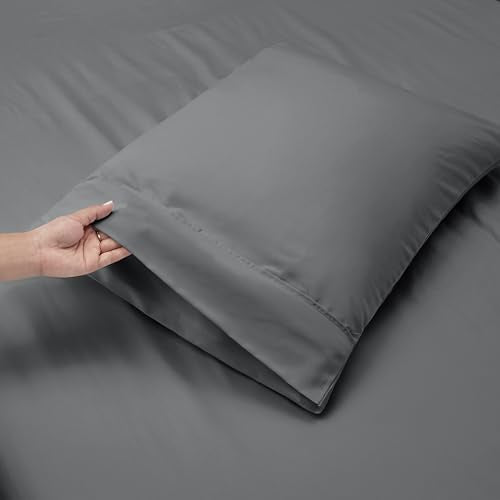 Hearth & Harbor Extra Deep Pocket Sheet Sets, Luxury Soft 6 Piece Bed Sheet Set Fits Mattress 18-24 Inches - Queen, Grey Hearth & Harbor