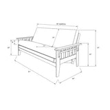 Kodiak Furniture Tucson Full Size Futon Frame with Storage Drawers Kodiak Furniture