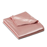 Ersmak Satin Flat Sheet Only, Single Flat Sheet Queen, Luxury & Ultra Soft Silky Bedding Top Sheet for Queen Mattress - Champagne Ersmak