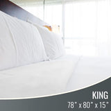 DMI Waterproof Mattress Protector, Mattress Pad, Waterproof Mattress Cover, Bed Pad and Bed Coverr, Encased Zippered Fit, King, White DMI