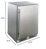 Blaze 24-Inch 5.5 Cu. Ft. Outdoor Rated Compact Refrigerator - BLZ-SSRF-5.5 Blaze Outdoor Products